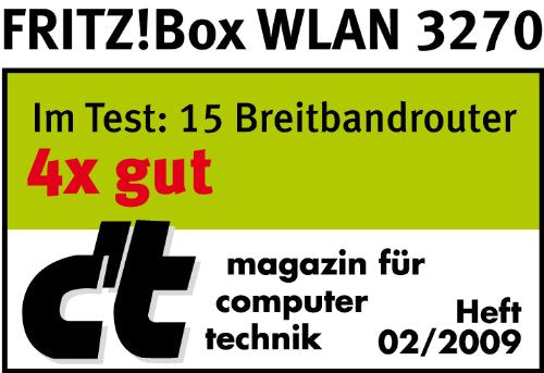 AVM FRITZ!Box 3270 Wlan Router (ADSL, 300 Mbit/s, Media Server)